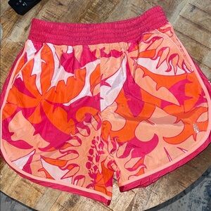 Free People Pink and Orange Athletic Shorts